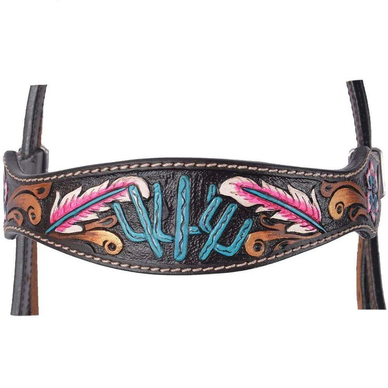 Circle Y Saddlery Desert Feather Browband Headstall