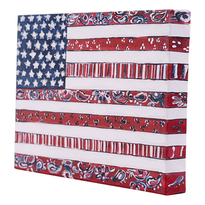 Glory Haus Inc Patriotic Flag Canvas Small