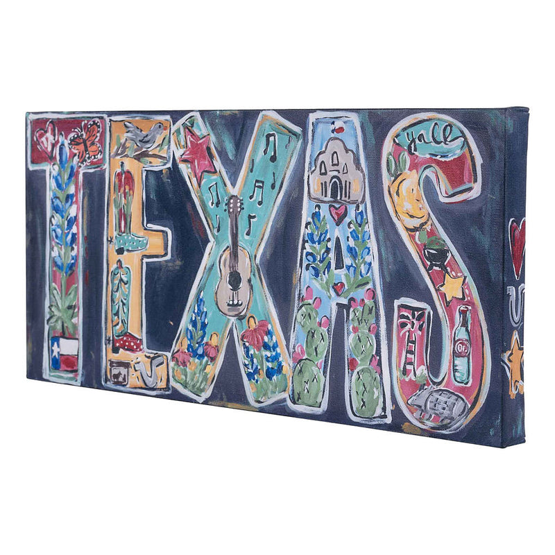 Glory Haus Texas Word Art Canvas