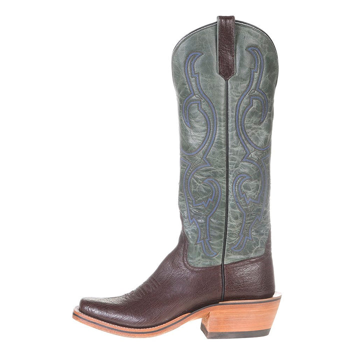 Rios Of Mercedes Women's Ride Ready Nicotine Smooth Ostrich 15` Green Top Boot