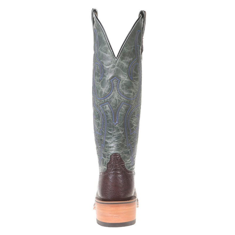 Rios Of Mercedes Women's Ride Ready Nicotine Smooth Ostrich 15` Green Top Boot