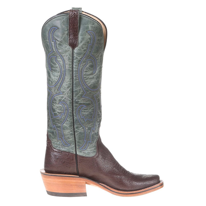 Rios Of Mercedes Women's Ride Ready Nicotine Smooth Ostrich 15` Green Top Boot
