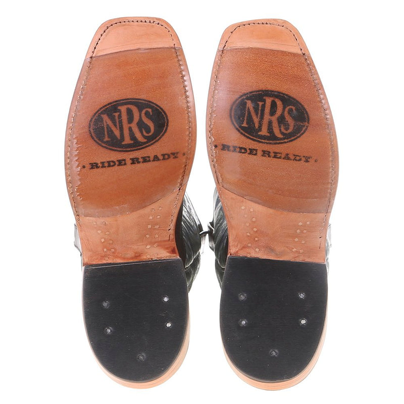 Rios Of Mercedes Women's Ride Ready Nicotine Smooth Ostrich 15` Green Top Boot