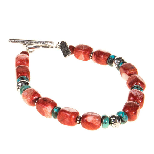 Coral and Turquoise Bracelet