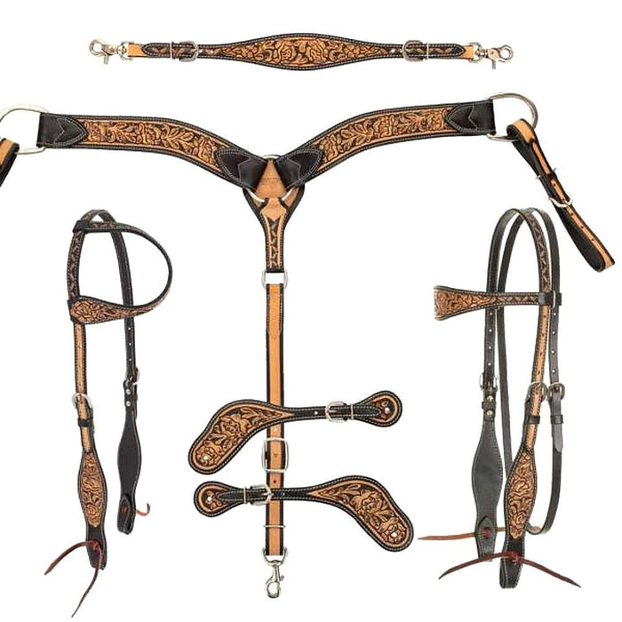 Circle Y Saddlery Blooming Wild Breast Collar Wither Strap