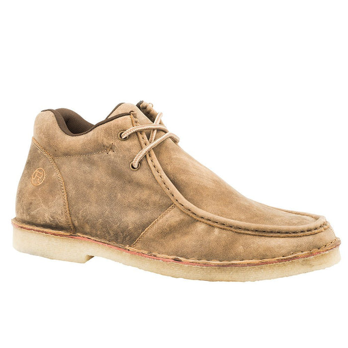 Men's Tan Vintage Leather Gum Sole Lace Up Shoes