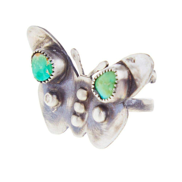 Horse Money Turquoise Butterfly Ring