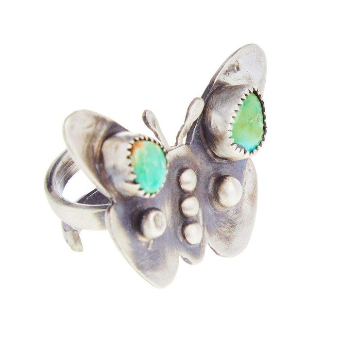 Horse Money Turquoise Butterfly Ring