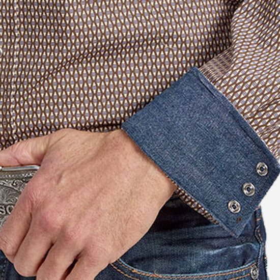 ROPER Stetson Tan Line Diamond Shirt