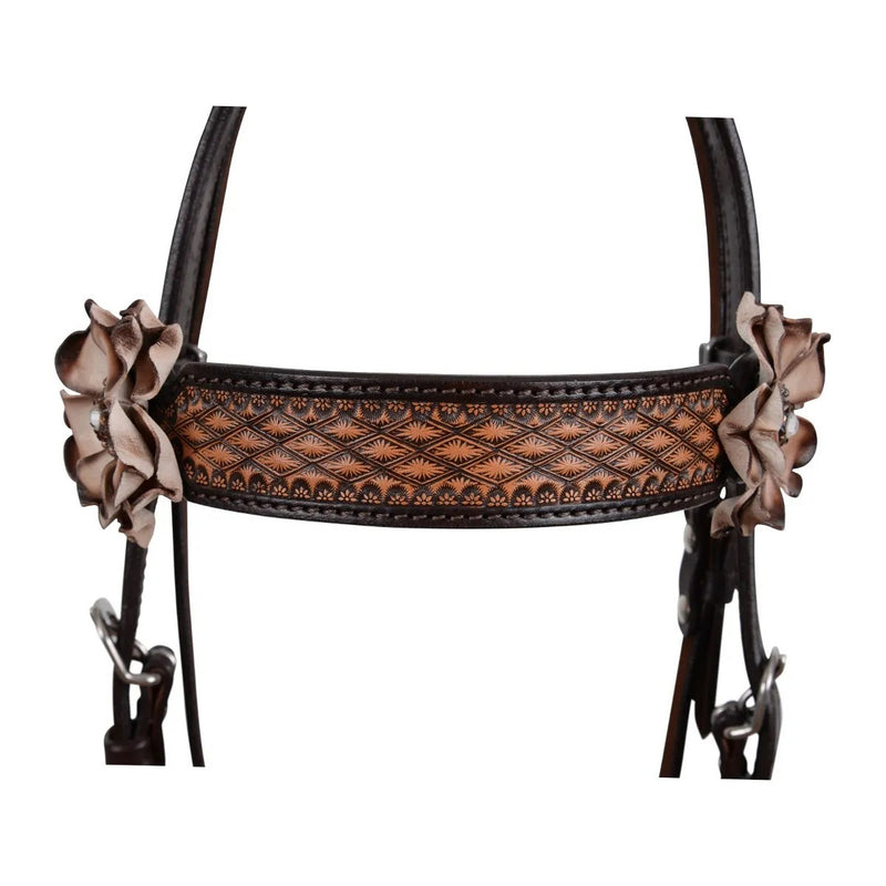 Circle Y Saddlery Dusty Rose Browband Headstall