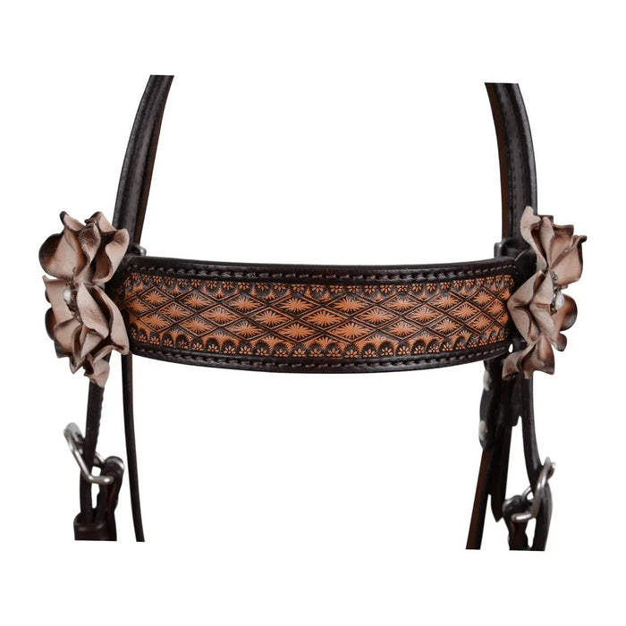 Circle Y Saddlery Dusty Rose Browband Headstall