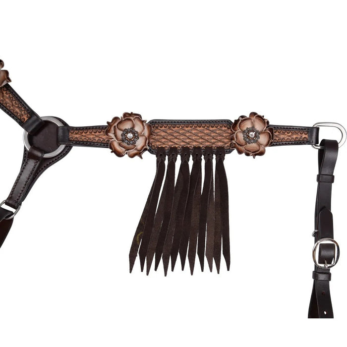 Circle Y Saddlery Dusty Rose Fringe Breast Collar