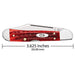 Case Pocket Worn Old Red Bone Corn Cob Jig Mini CopperLock