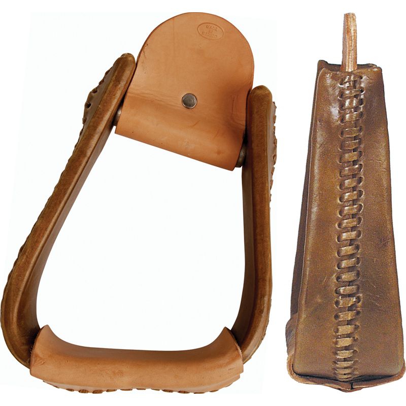 Rawhide Covered 3in. Angled Roper Stirrup
