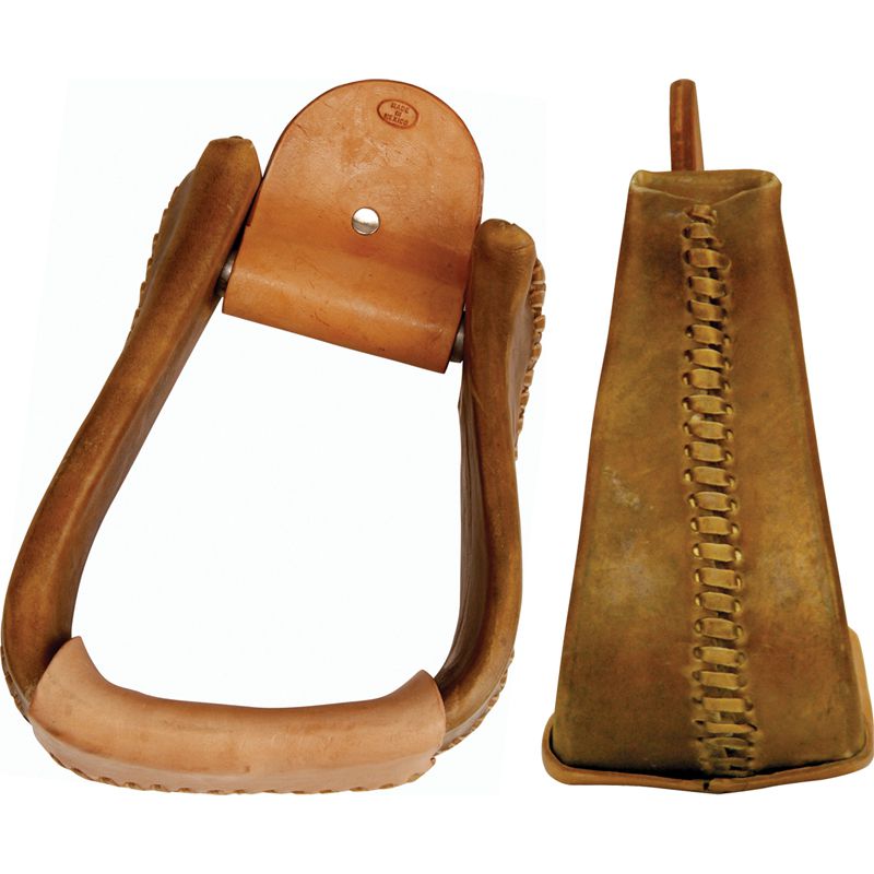 Rawhide Covered 4in. Angled Roper Stirrup