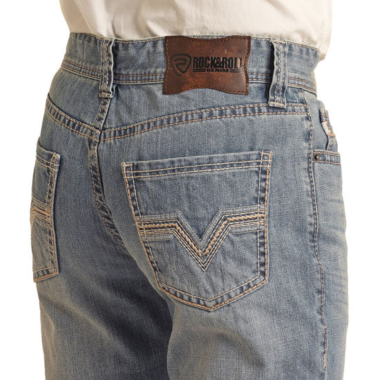 Rock & Roll Denim Double Barrel Straight Vintage Stitch Jeans