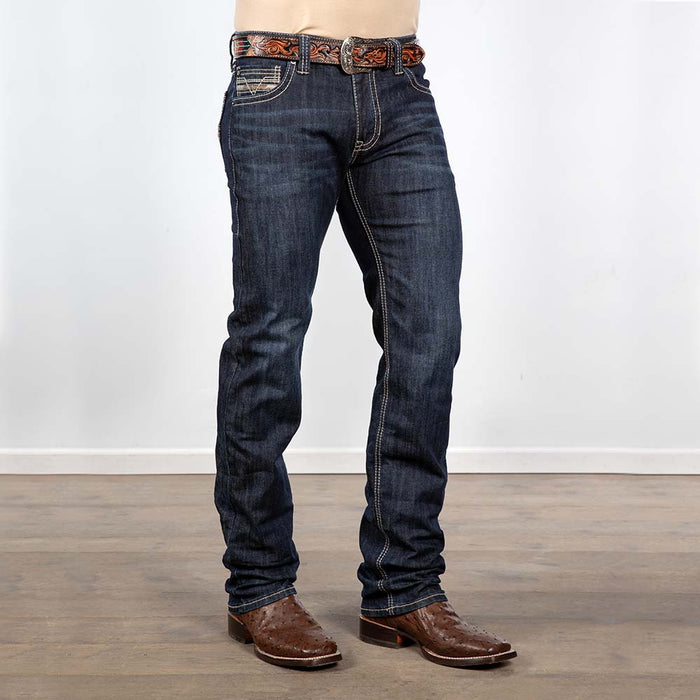 Rock & Roll Denim Revolver Reflex Pleather Embroidered Jeans