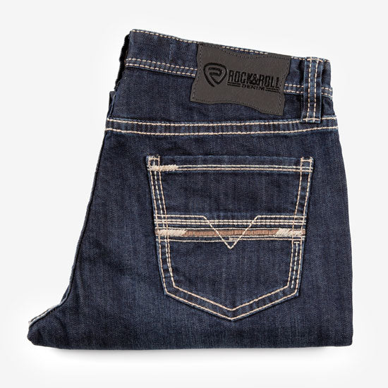 Rock & Roll Denim Revolver Reflex Pleather Embroidered Jeans