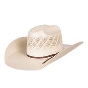 Wide Vent Ivory Tan 4 1/4" Brim Open Crown