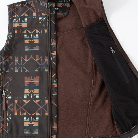 Hooey Boys' Brown Aztec Vest