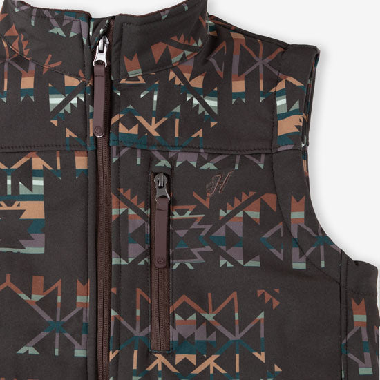 Hooey Boys' Brown Aztec Vest