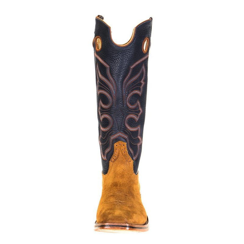 Rios Of Mercedes Men's Ride Ready Rust Crazy Horse Roughout 15in. Navy Bulldozer Top Boot