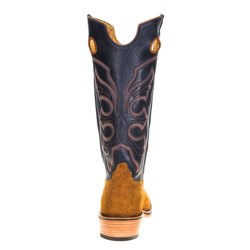Rios Of Mercedes Men's Ride Ready Rust Crazy Horse Roughout 15in. Navy Bulldozer Top Boot