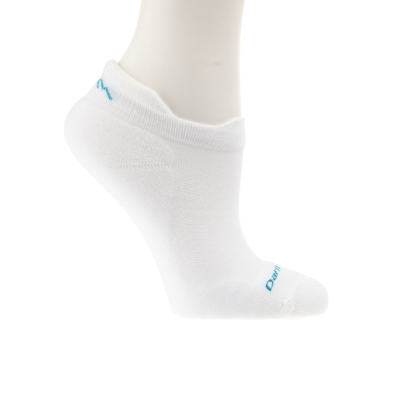 Darn Tough Women's White Run No Show Tab Sock
