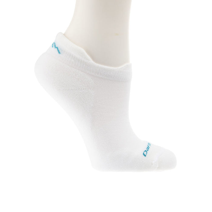 Darn Tough Women's White Run No Show Tab Sock