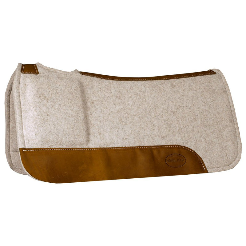 Tan Wool Felt Shim Fit Saddle Pad with Poron XRD