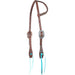 Copper Patina Spots Single Ear Headstall with Turquoise Blood Knots