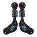Professional's Black/Turquoise Beaded Spur Straps