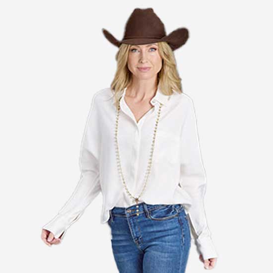 Stetson Apparel Womens Cream Blouse