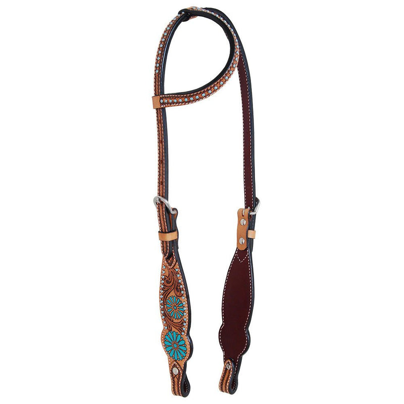 Beaded Zuni Turquoise Single Ear Headstall