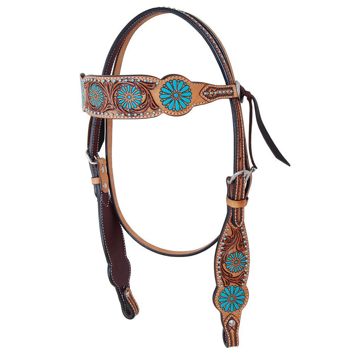 Zuni Turquoise Browband Headstall