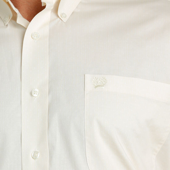 Cinch Men's Cream Printed Stretch Button Down