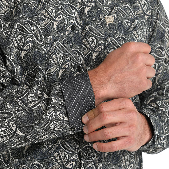 Cinch Men's Black Paisley Button Down Shirt