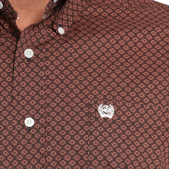 Cinch Men's Navy Print Button Down Shirt