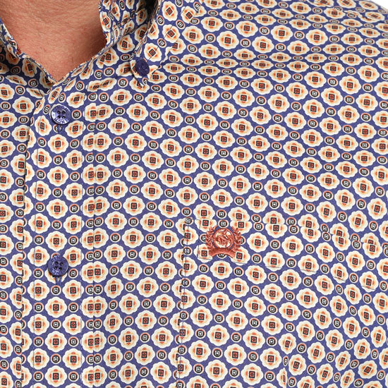 Cinch Men's Purple Print Button Down Shirt