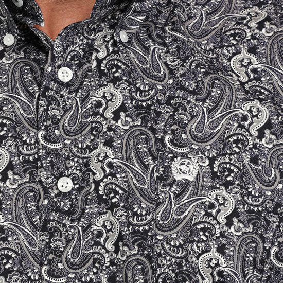 Cinch Men's Navy Print Button Down Shirt