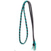 Leather Barrel Rein with Turquoise Braid