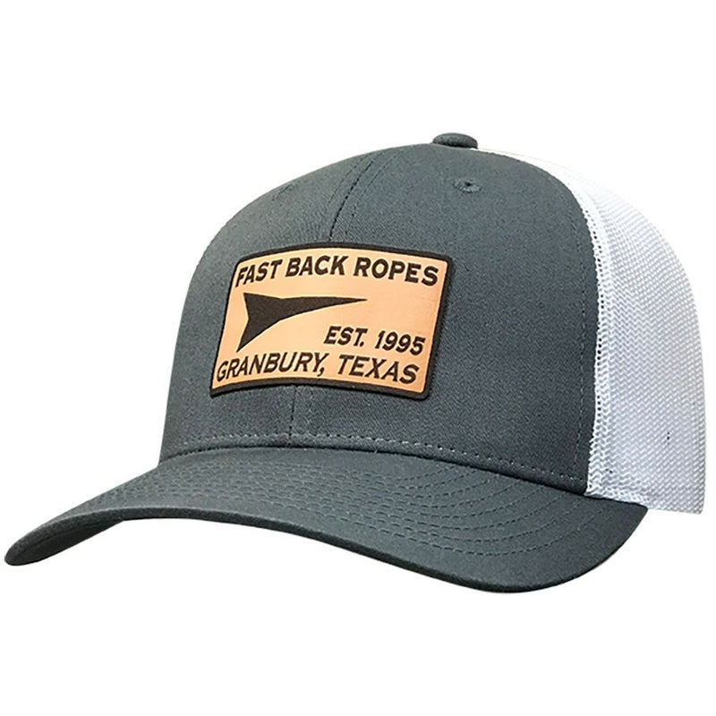 Leather Patch Grey and White Cap