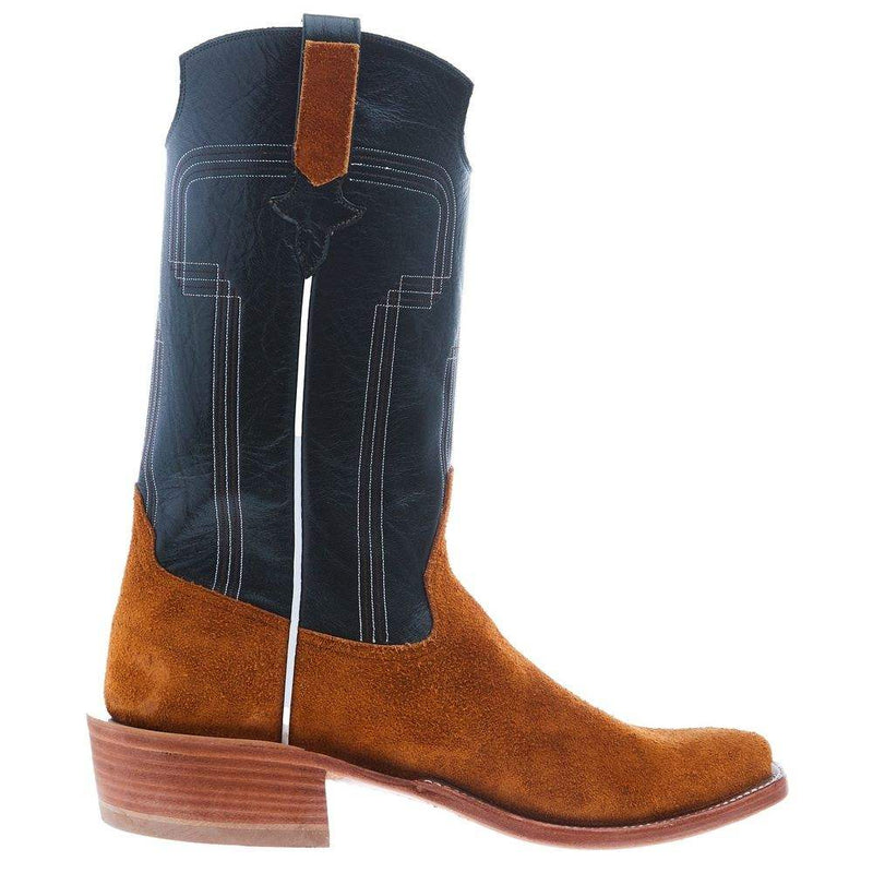 Rios Of Mercedes Mens Rust Rough Out Crazy Horse 13 Green Velvet Kidskin Top KS Toe Boot