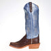 Rios Of Mercedes Women's Ride Ready KangoTobacco Smooth Ostrich 15in. Blue Top Cowgirl Boot