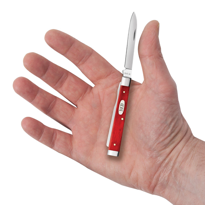 Case Knives Father's Day Smooth Dark Red Bone Baby Doc