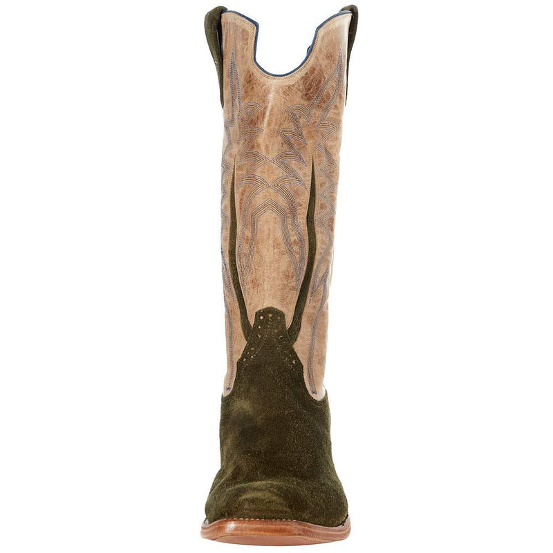 Rios Of Mercedes Men's Military Green Roughout 15in. Bone Mad Cat Top Boot