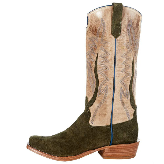 Rios Of Mercedes Men's Military Green Roughout 15in. Bone Mad Cat Top Boot