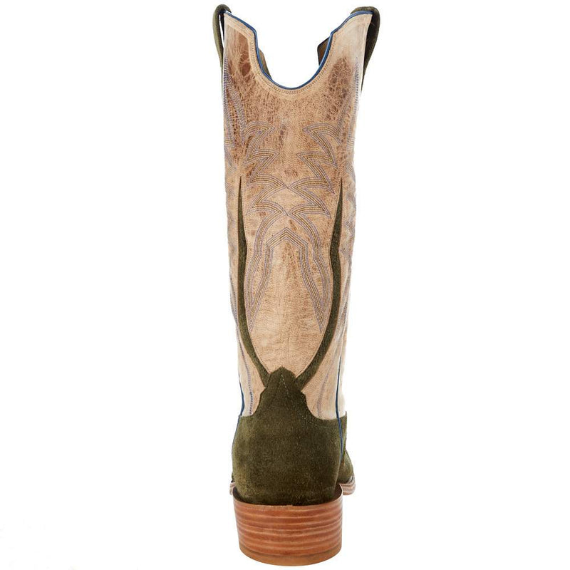 Rios Of Mercedes Men's Military Green Roughout 15in. Bone Mad Cat Top Boot