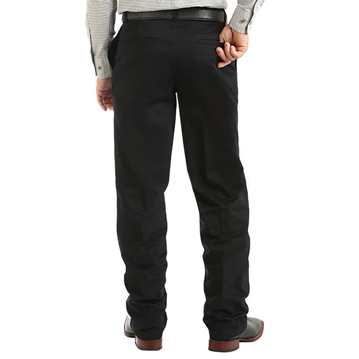 Men's Casuals Black Flat Front Pants
