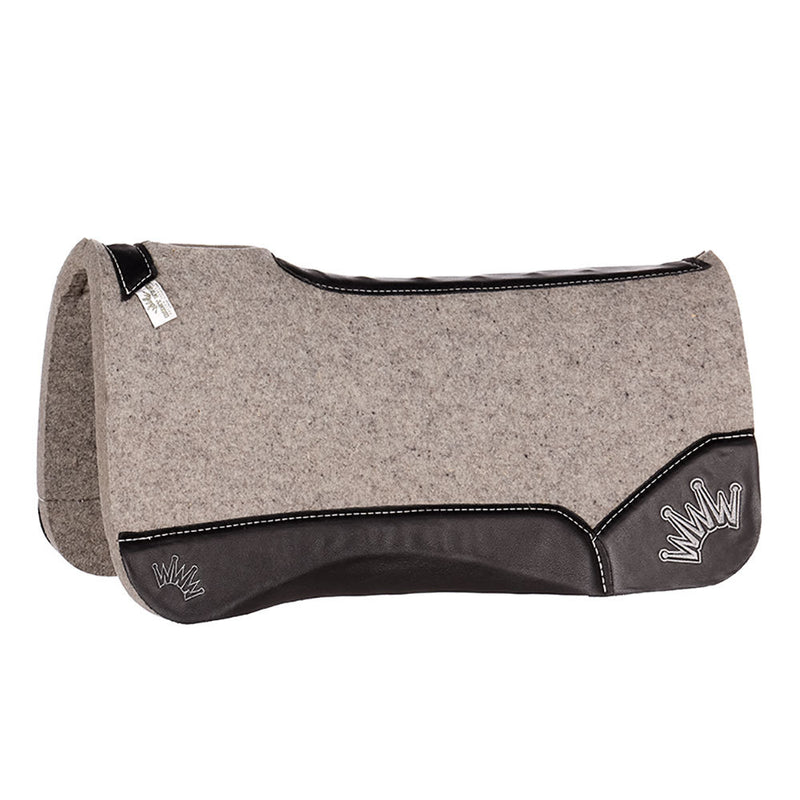 Kush 1 Inch Felt Saddle Pad with Black Wear Leathers